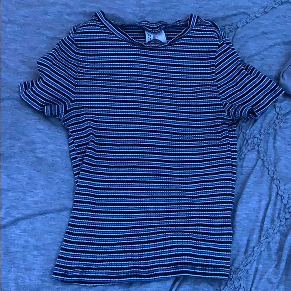 Striped crop T shirt H&M